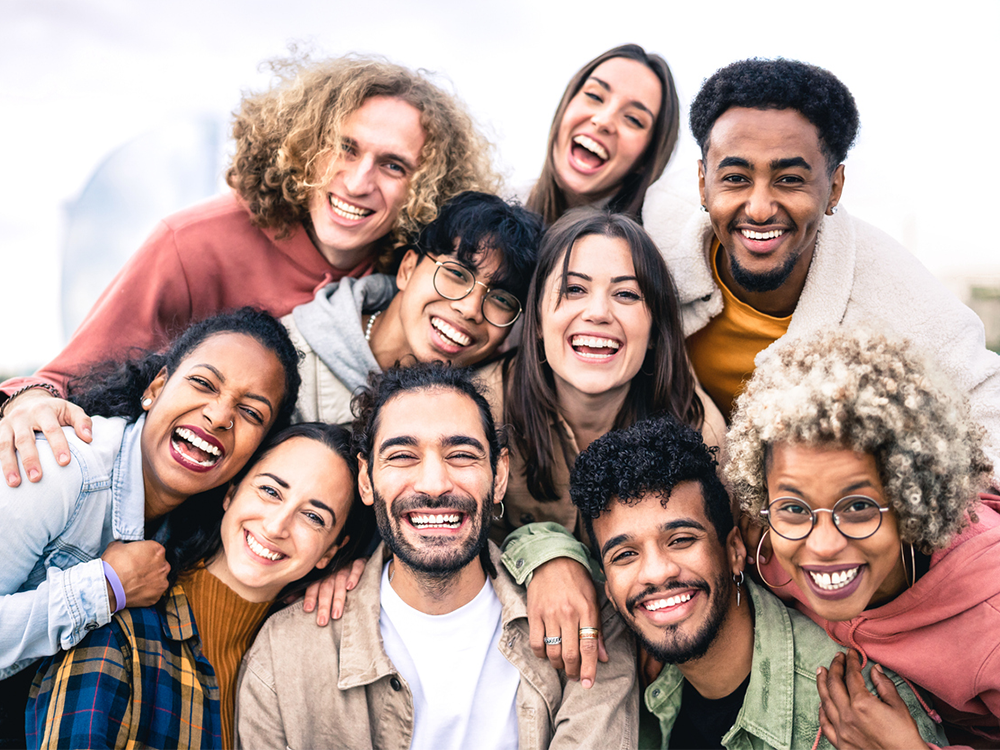 image of a group of people smiling and laughing